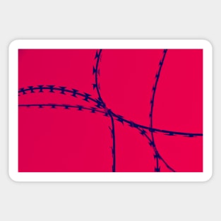 Red Razor Wire Sticker